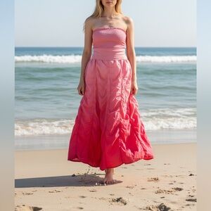 Elan Sunset Pink Maxi Skirt